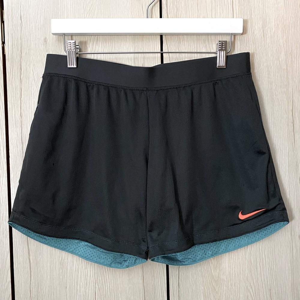 Nike Black and Teal Women's Shorts